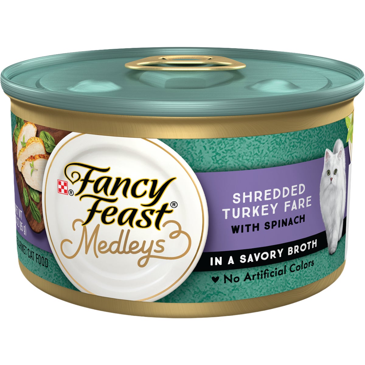 Purina Fancy Feast 3 Oz. Shredded Turkey Fare Medley Wet Cat Food