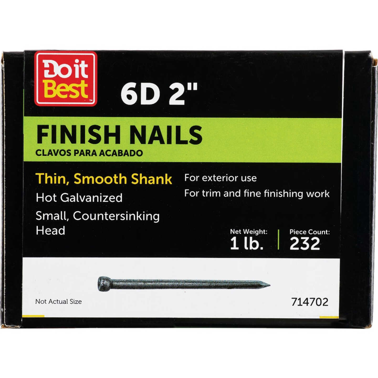 Do it 6d x 2 In. Hot Galvanized Finishing Nails (288-Count, 1 Lb.) Image 1