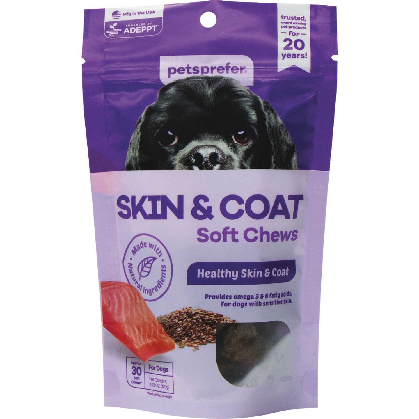Pets Prefer Skin & Coat Soft Dog Chews (30-Count) Image 1