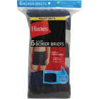Hanes Men's S Black/Gray/Blue Boxer Briefs (6-Pack) Image 1
