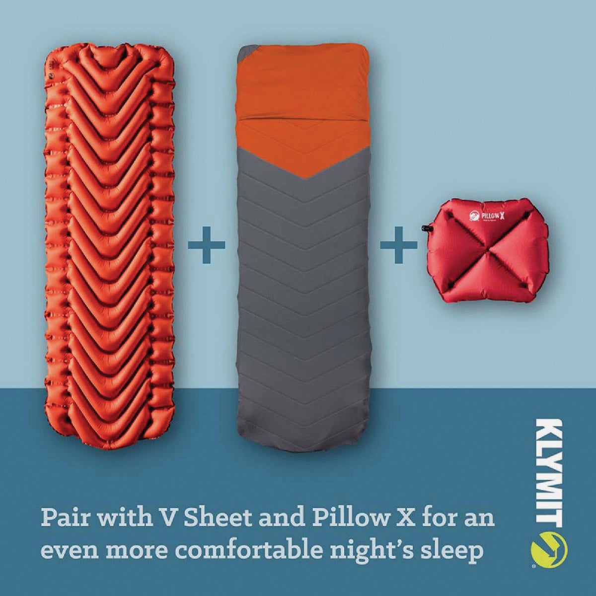 Klymit Insulated Static V Orange Sleeping Pad Image 5