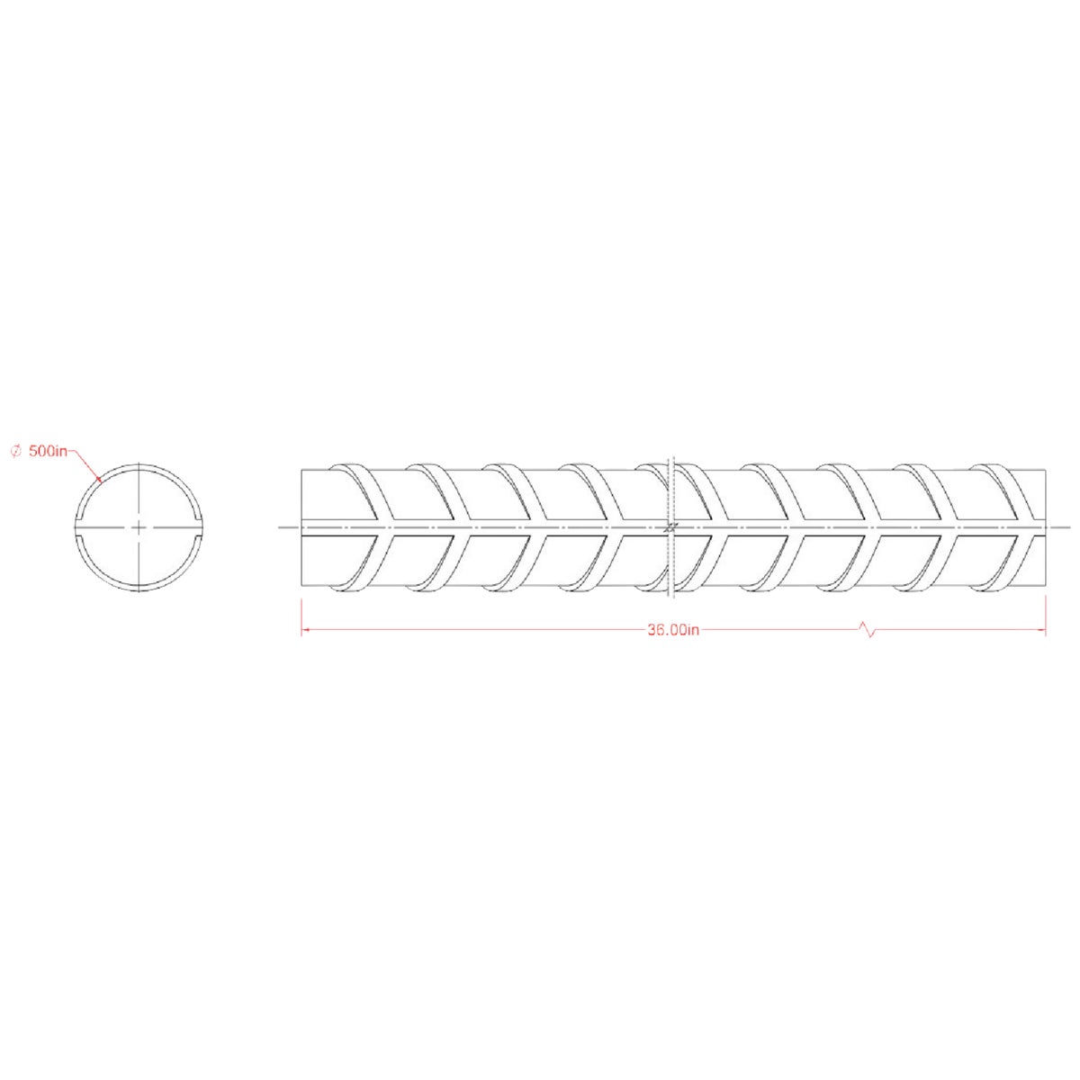 Hillman Steelworks #4 1/2 In. x 3 Ft. Weldable Hot-Rolled Steel Rebar Image 2
