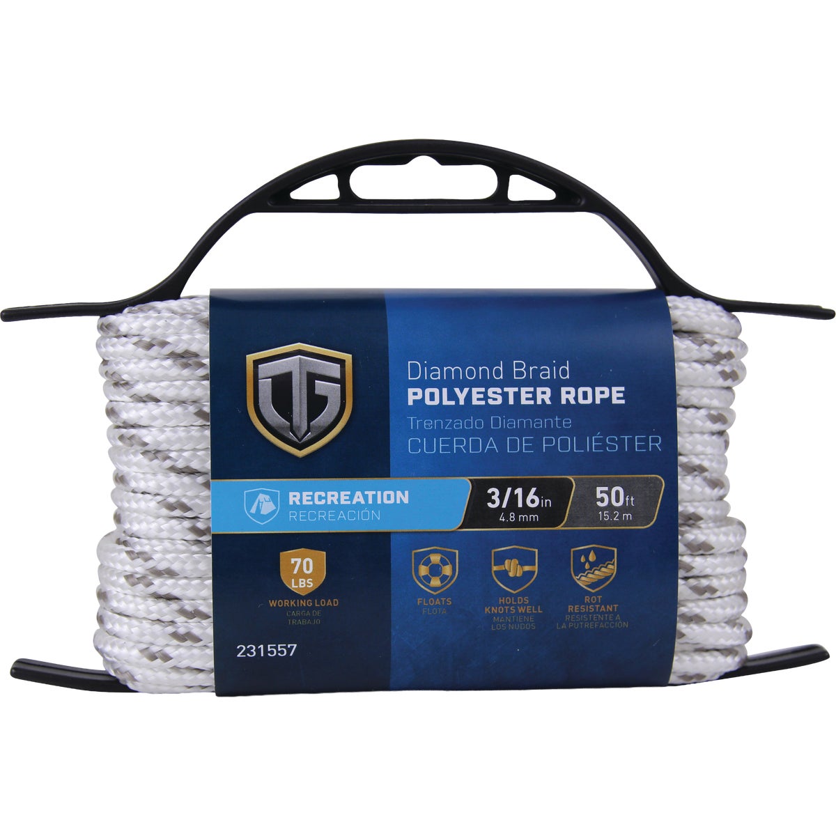 TruGuard #18 x 1050 Ft. White Twisted Polypropylene Mason's Line