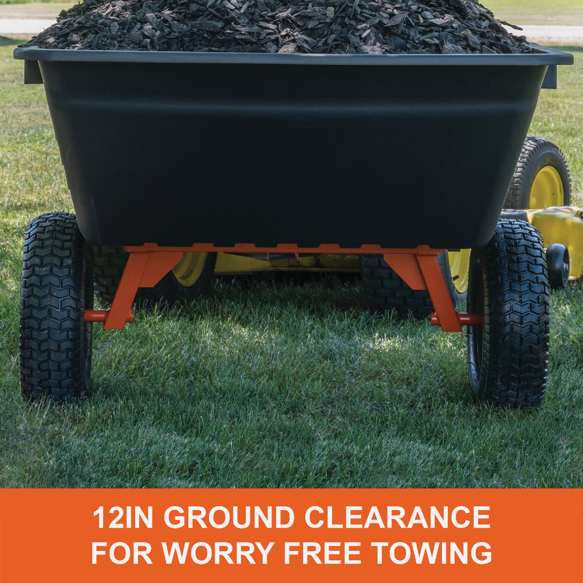 Agri-Fab 18 Cu ft. 1,000 Lb. Poly Swivel Steel Tow-Behind Dump Cart Image 2