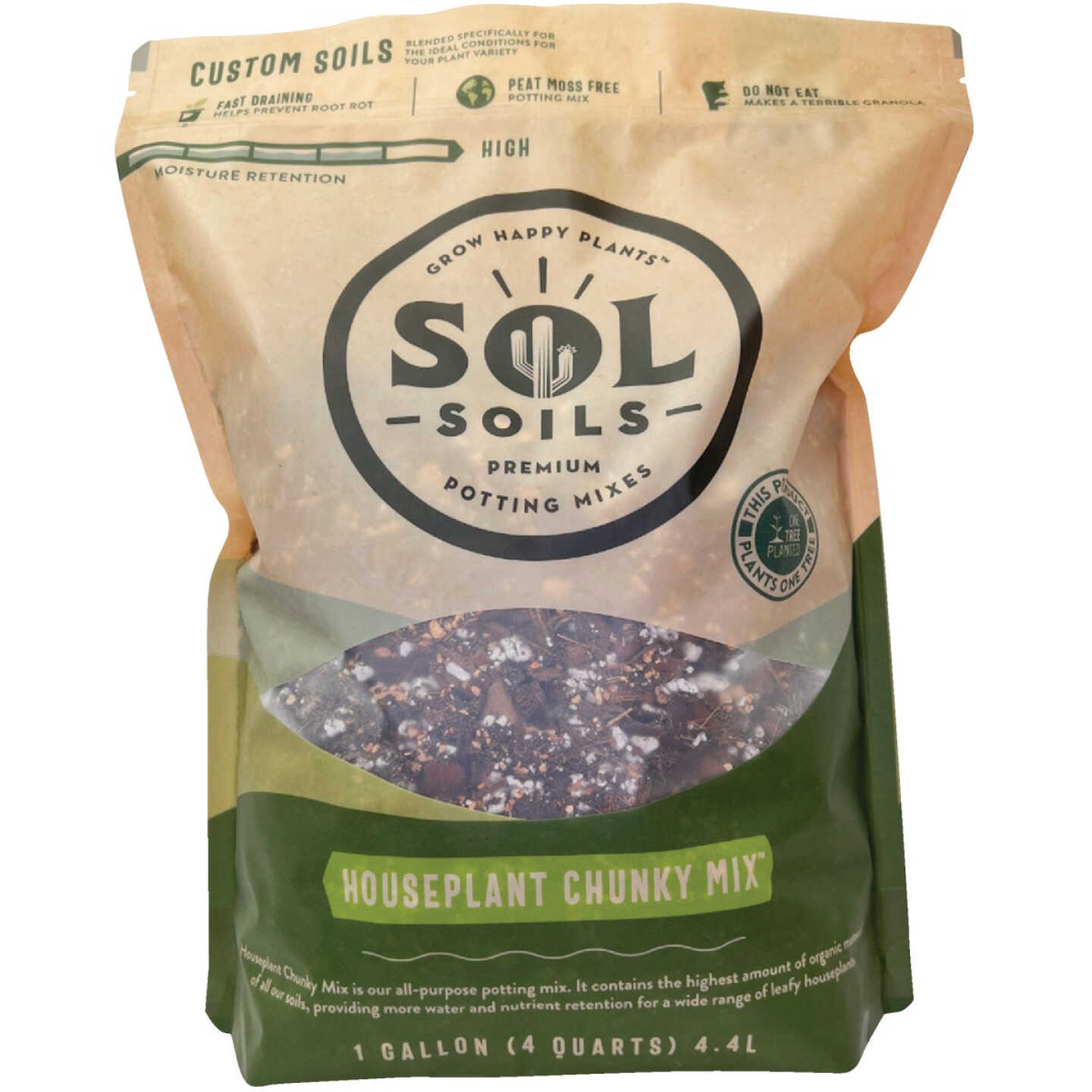 Sol Soils 4 Qt. Houseplant Chunky Mix Image 1