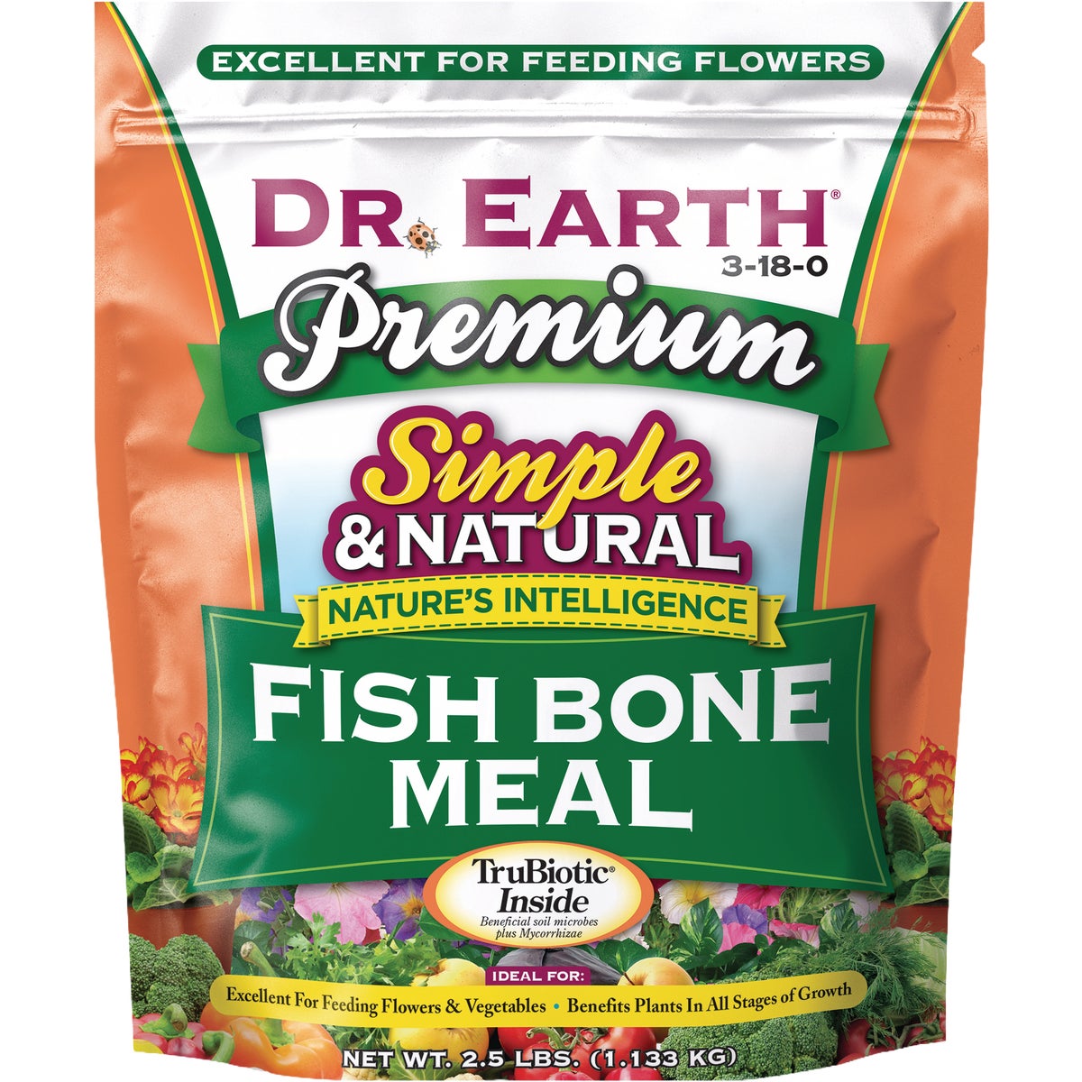 Dr. Earth 2.5 Lb. 3-18-0 Organic Fish Bone Meal