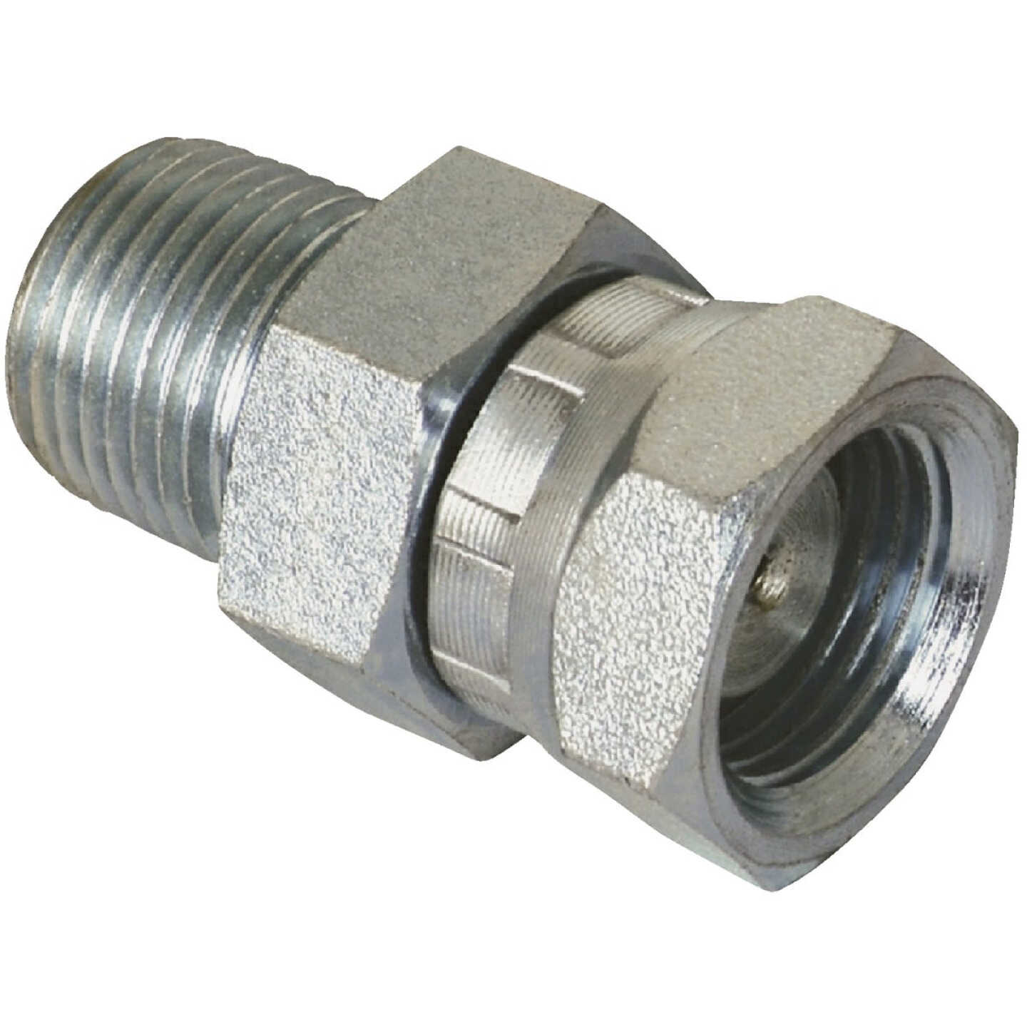 Apache 3/4 In. Male Pipe x 3/4 In. Female Pipe Swivel Hydraulic Hose Adapter Image 1