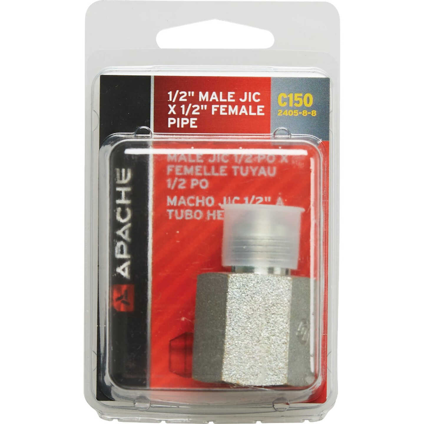 Apache 1/2 In. Male JIC x 1/2 In. Female Pipe Hydraulic Hose Adapter Image 2