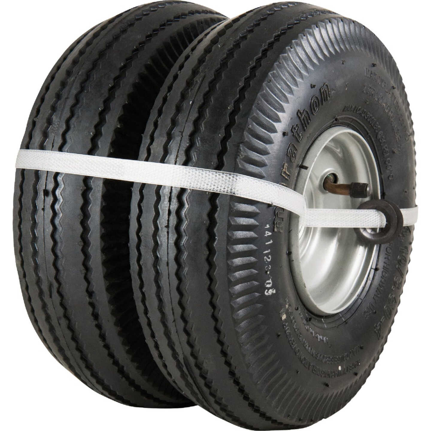 Marathon 4.10/3.50 - 4 In. Pneumatic Utility Tire & Wheel Assembly (2-Pack) Image 1