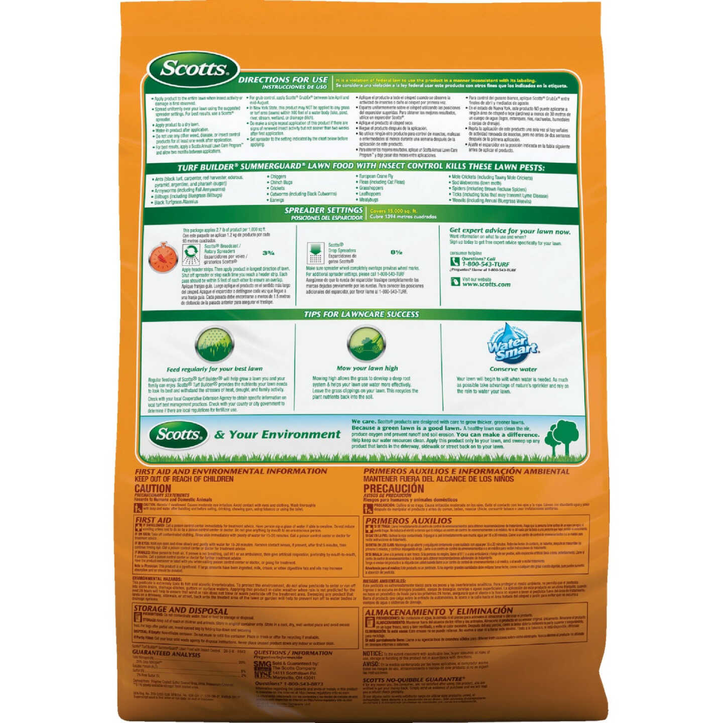 Scotts Turf Builder SummerGuard 40.05 Lb. 15,000 Sq. Ft. Lawn Food with Insect Control Image 5