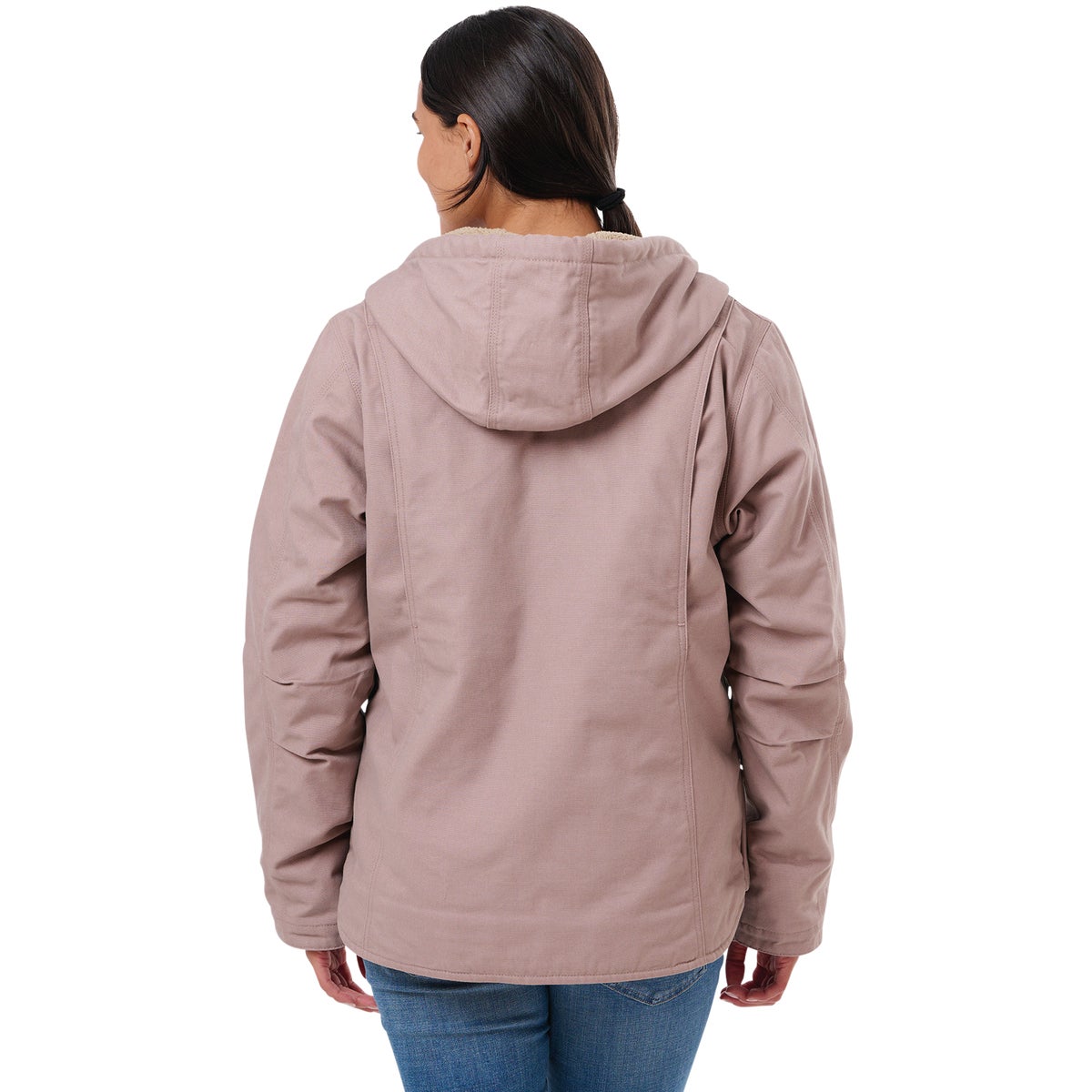 Berne Women's Large Antler Sherpa-Lined Softstone Duck Hooded Jacket Image 2