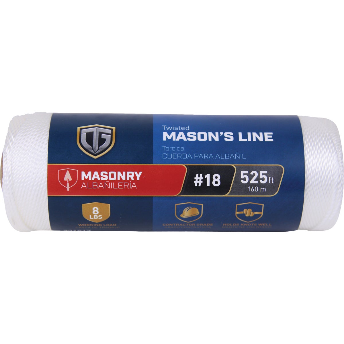 TruGuard #18 x 525 Ft. White Twisted Polypropylene Mason's Line