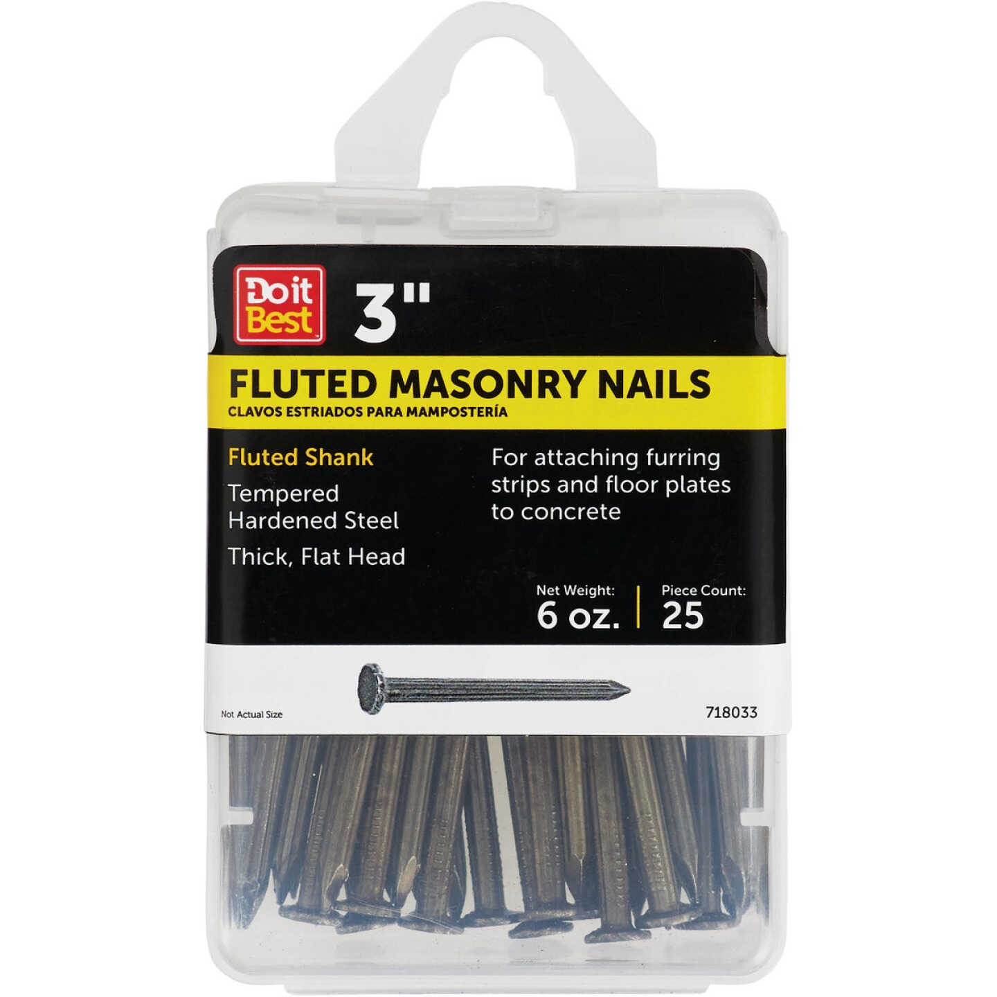Do it 10d x 3 In. 9 ga Hardened Steel Fluted Masonry Nails (23-Count) Image 1