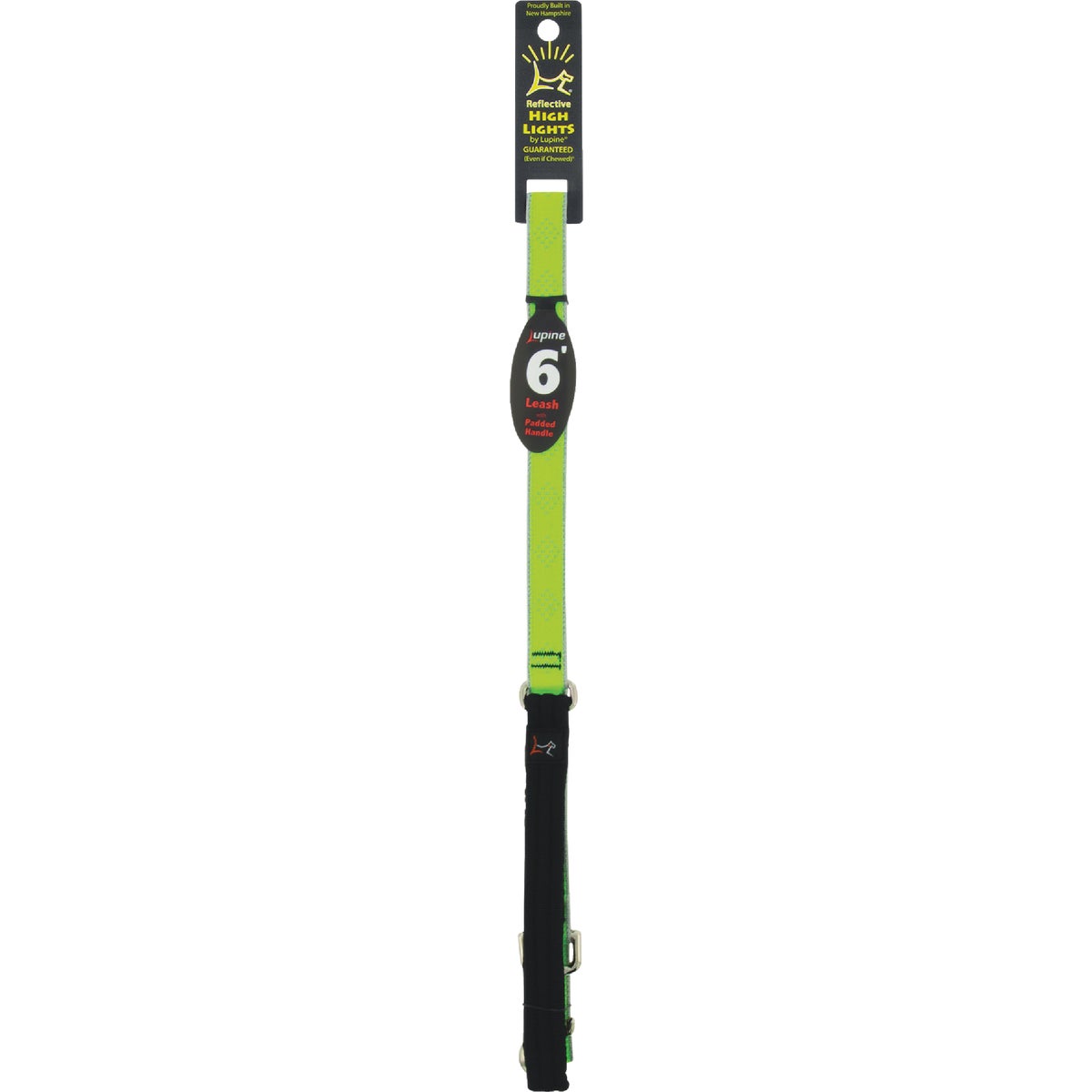 Lupine 3/4 In. x 6 Ft. Reflective Green Diamond Dog Leash