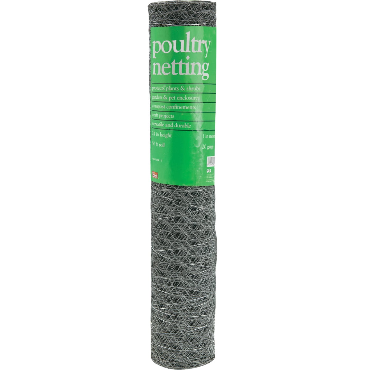 Agway 1 In. x 24 In. H. x 50 Ft. L. Hexagonal Wire Poultry Netting Image 2