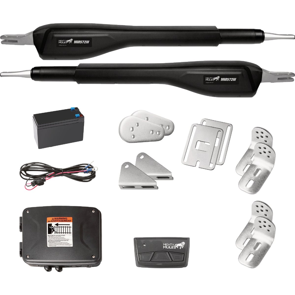 Mighty Mule 572 Series Smart & Solar Capable Dual Automatic Gate Opener Kit