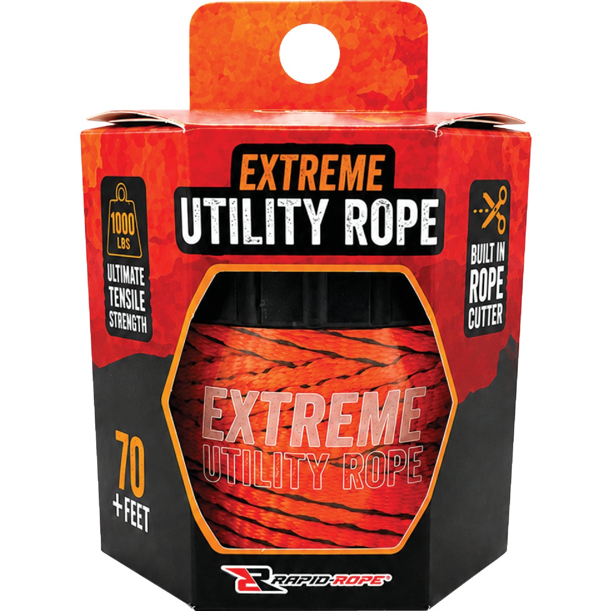 Rapid Rope 120 Ft. 1100 Lb. Tensile Strength Safety Orange Utility Rope