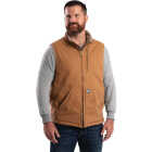 Berne Heartland Men's 2XL Brown Sherpa-Lined Washed Duck Vest Image 1