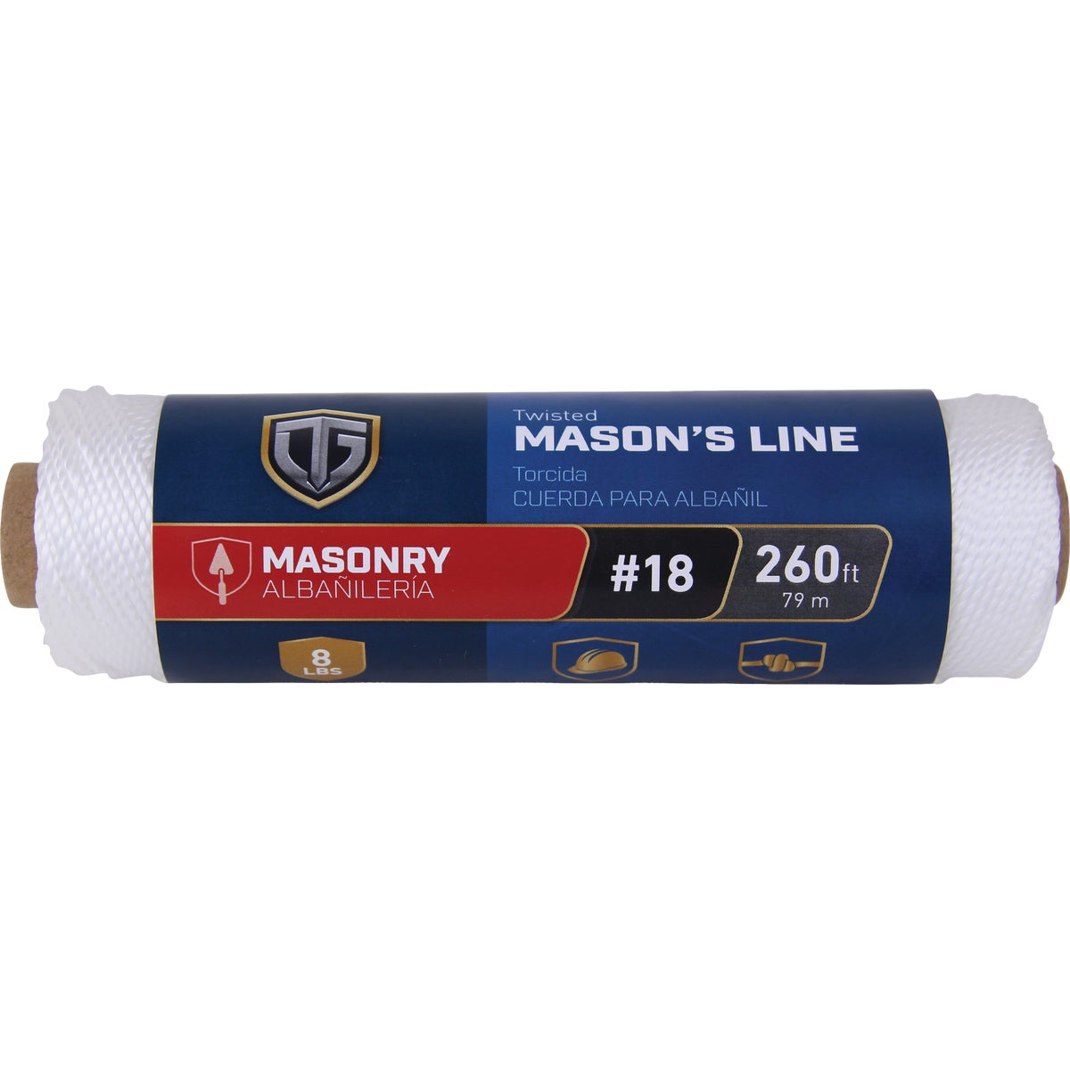 TruGuard #18 x 260 Ft. White Twisted Polypropylene Mason's Line
