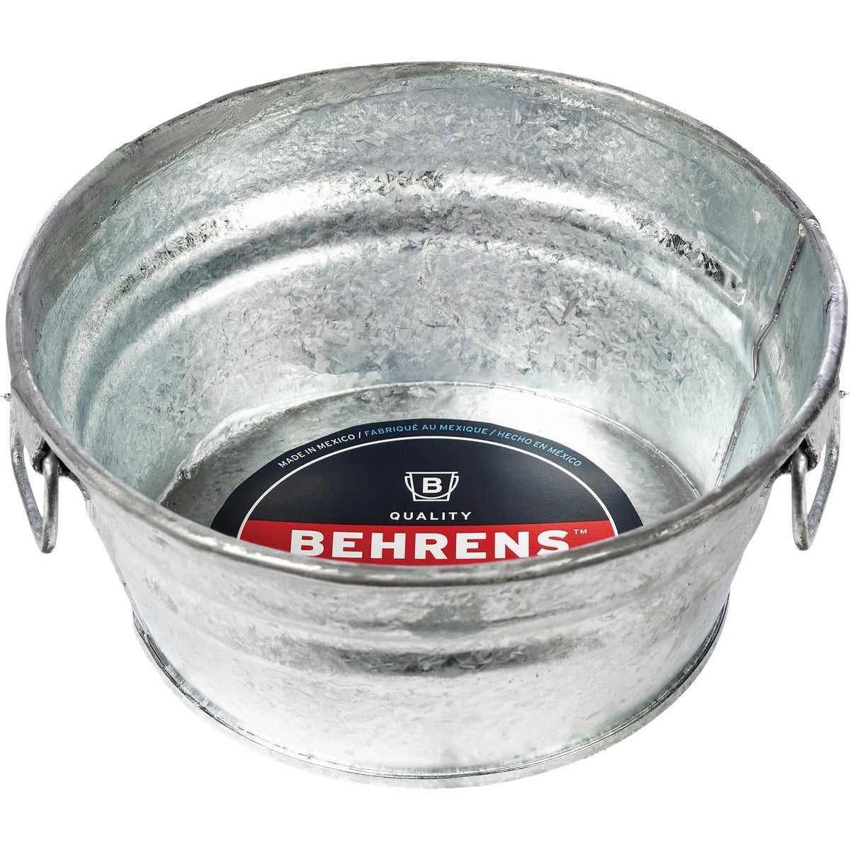 Behrens 1 Qt. Hot Dipped Steel Mini Round Low Flat Tub