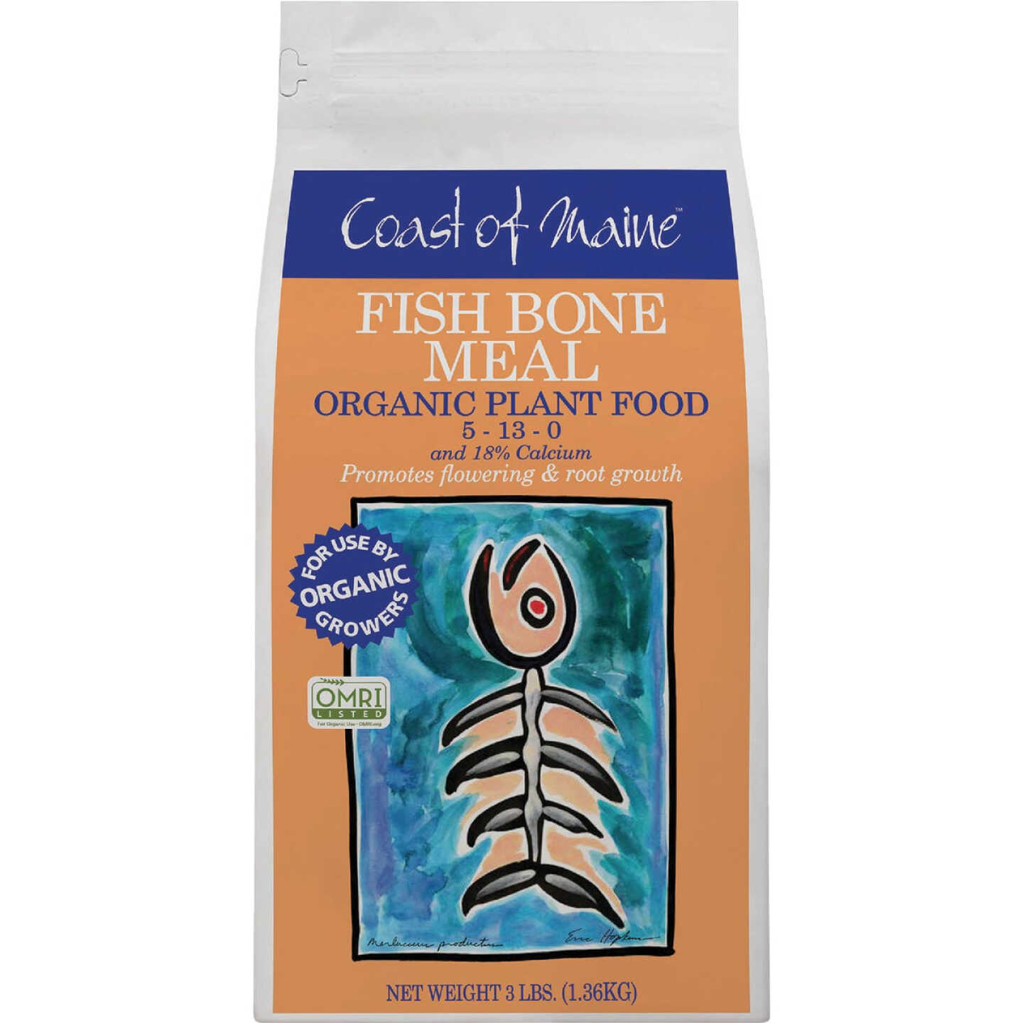 Coast of Maine Buds & Blooms 3 Lb. Fish Bone Meal Soil Conditioner Image 1