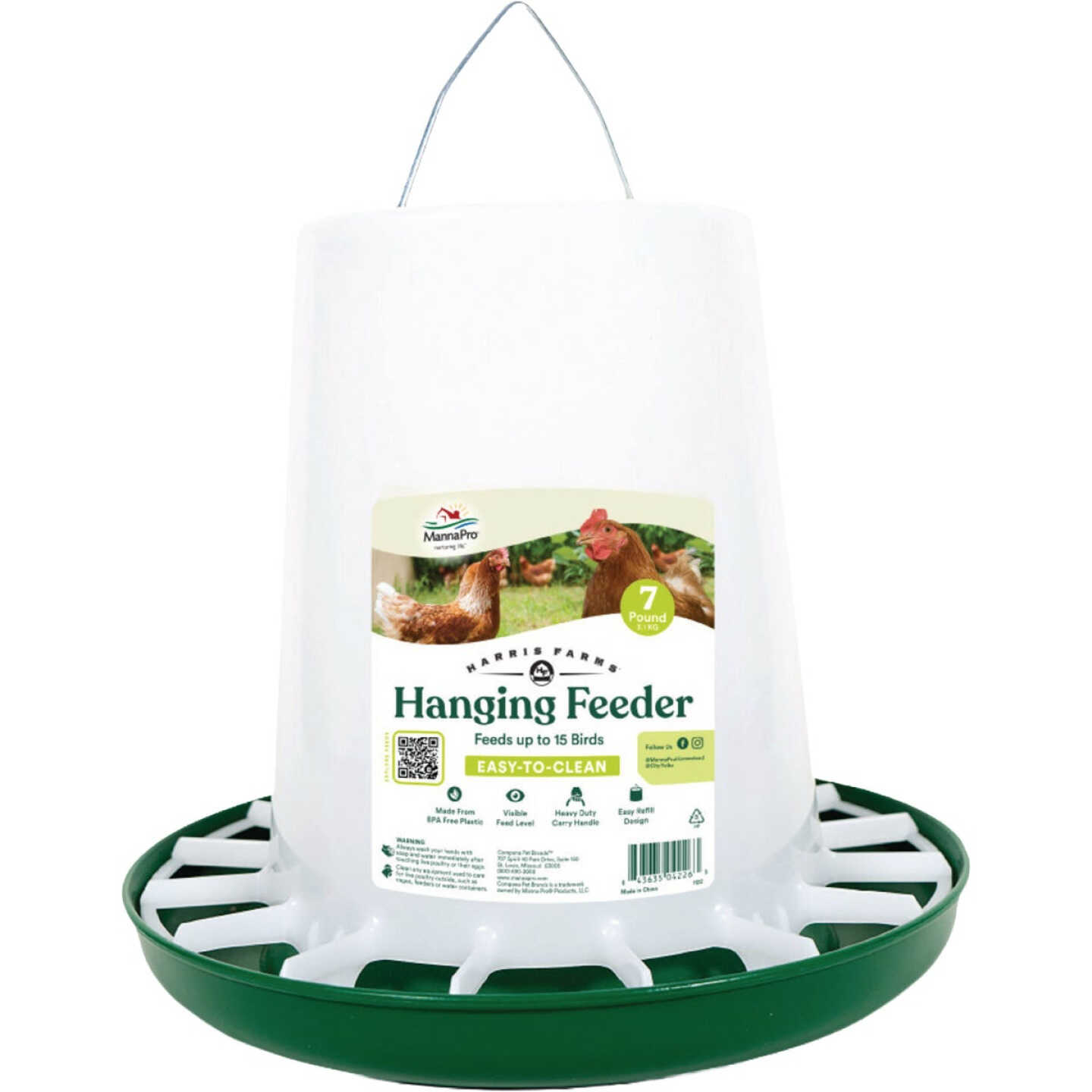 Manna Pro Harris Farms 7 Lb. Hanging Poultry Feeder Image 1