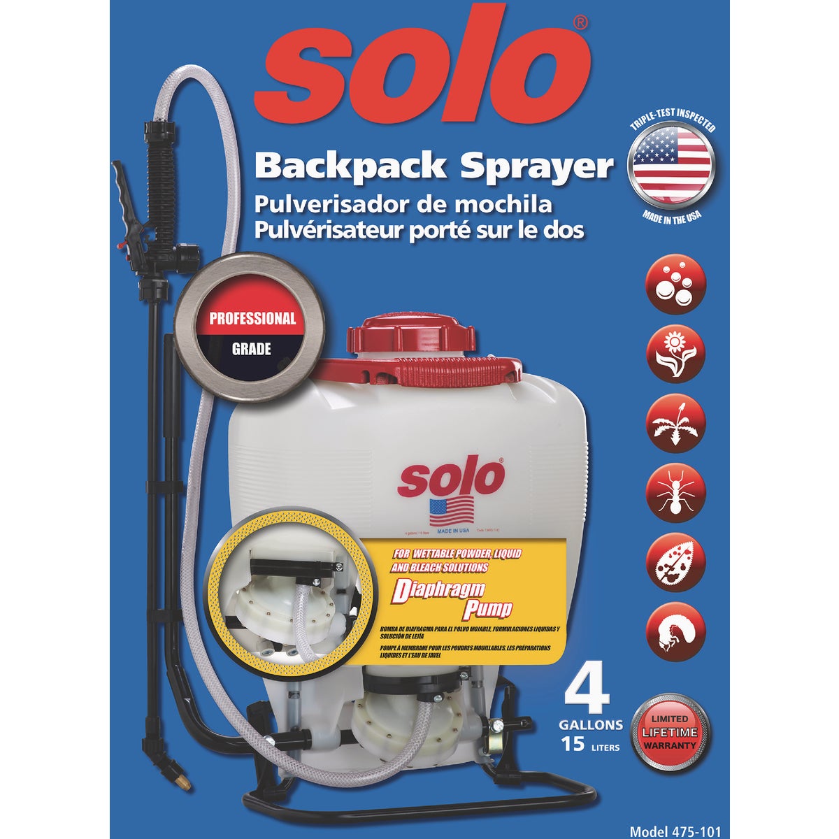 Solo 4 Gal. Backpack Sprayer with Carry Handle Image 3