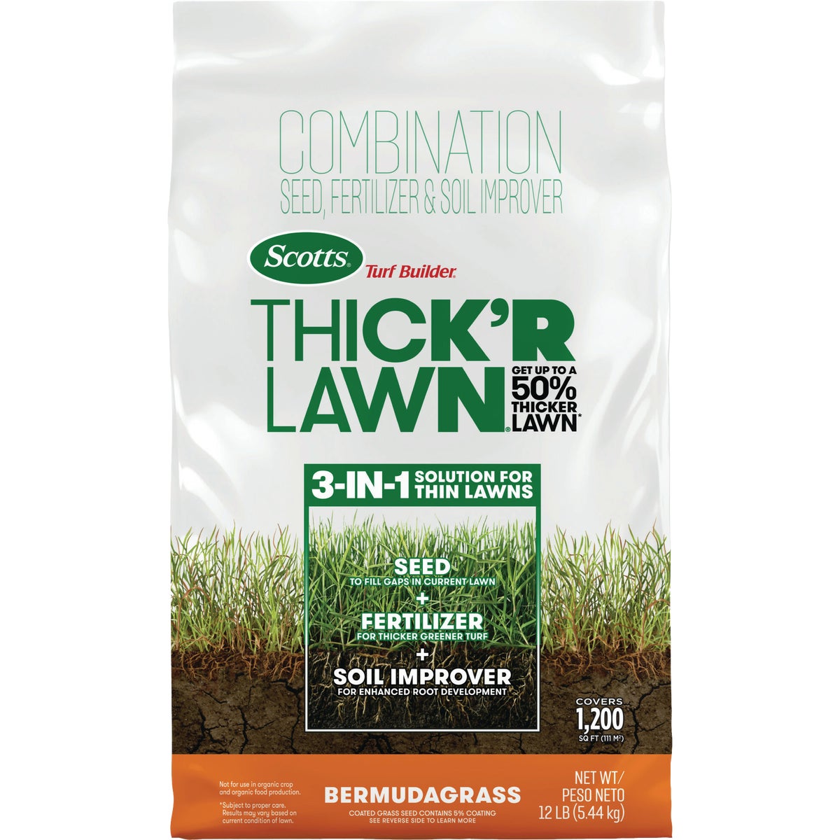 Scotts Turf Builder Thick'R Lawn 12 Lb. Bermudagrass Mix