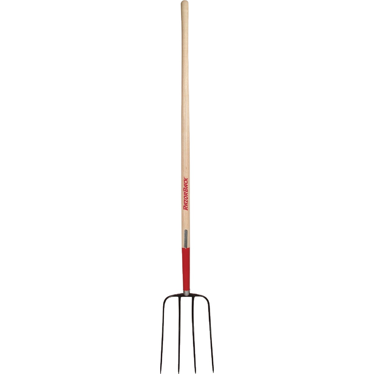 Razor-Back 48 In. Wood Handle Forged Manure Pitch Fork (4-Tine)