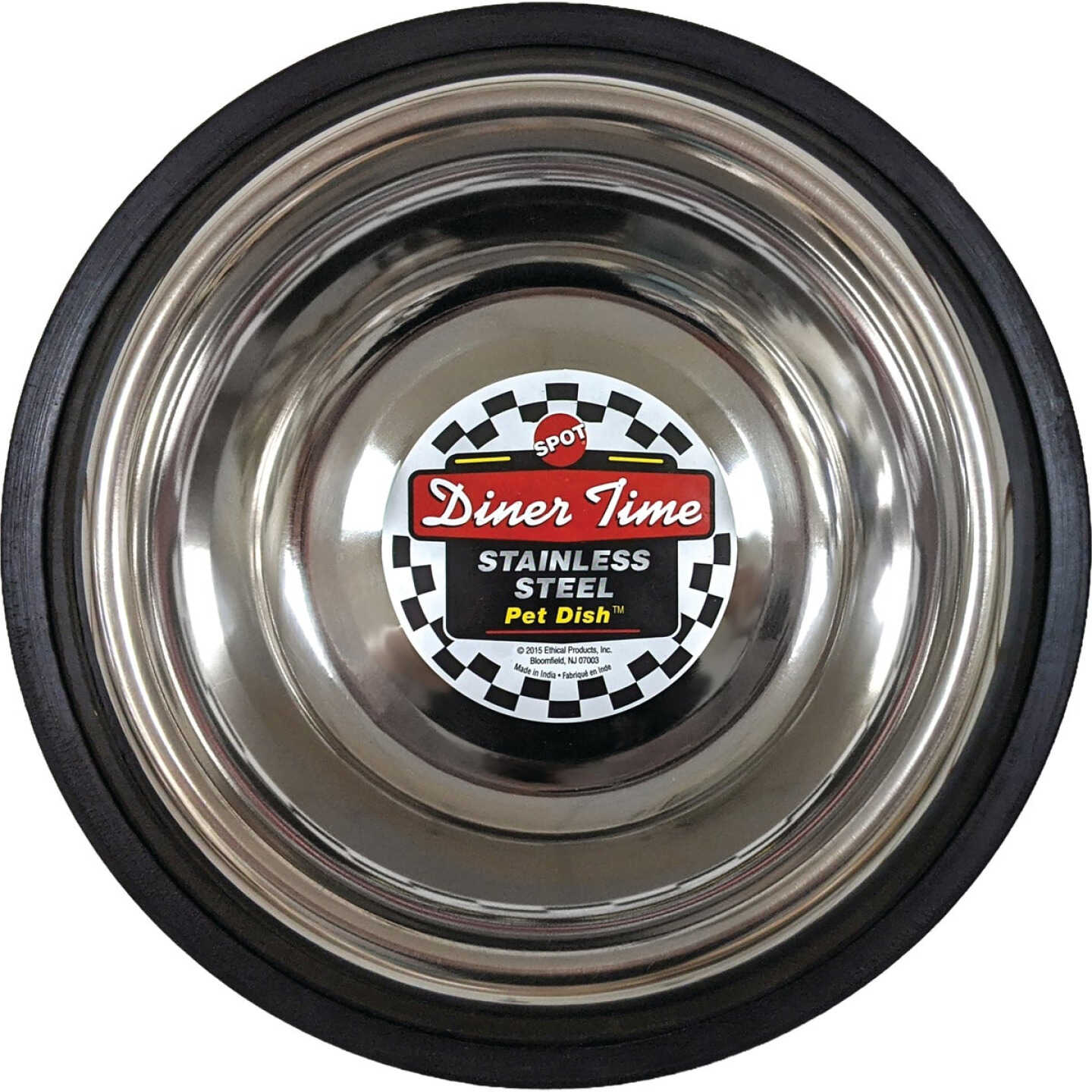 Spot 32 Oz. Mirror Finish No-Tip Stainless Steel Dog Dish Image 1