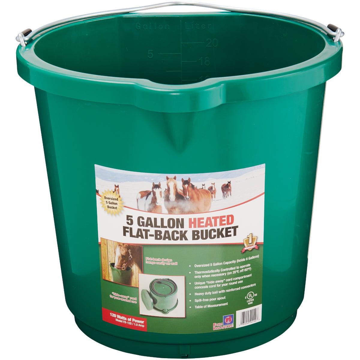 Farm Innovators 5 Gal. 130W 120V Heated Bucket Image 3