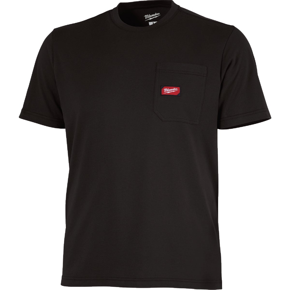 Milwaukee GridIron Medium Black Short Sleeve Heavy-Duty Pocket T-Shirt