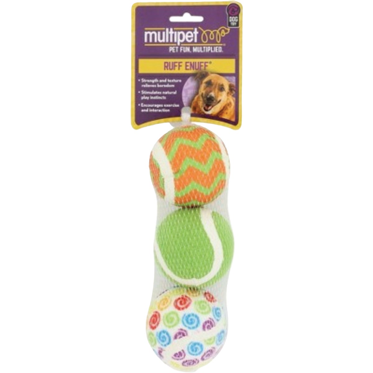 MultiPet 2.5 In. Sport Ball Dog Toy (3-Pack)