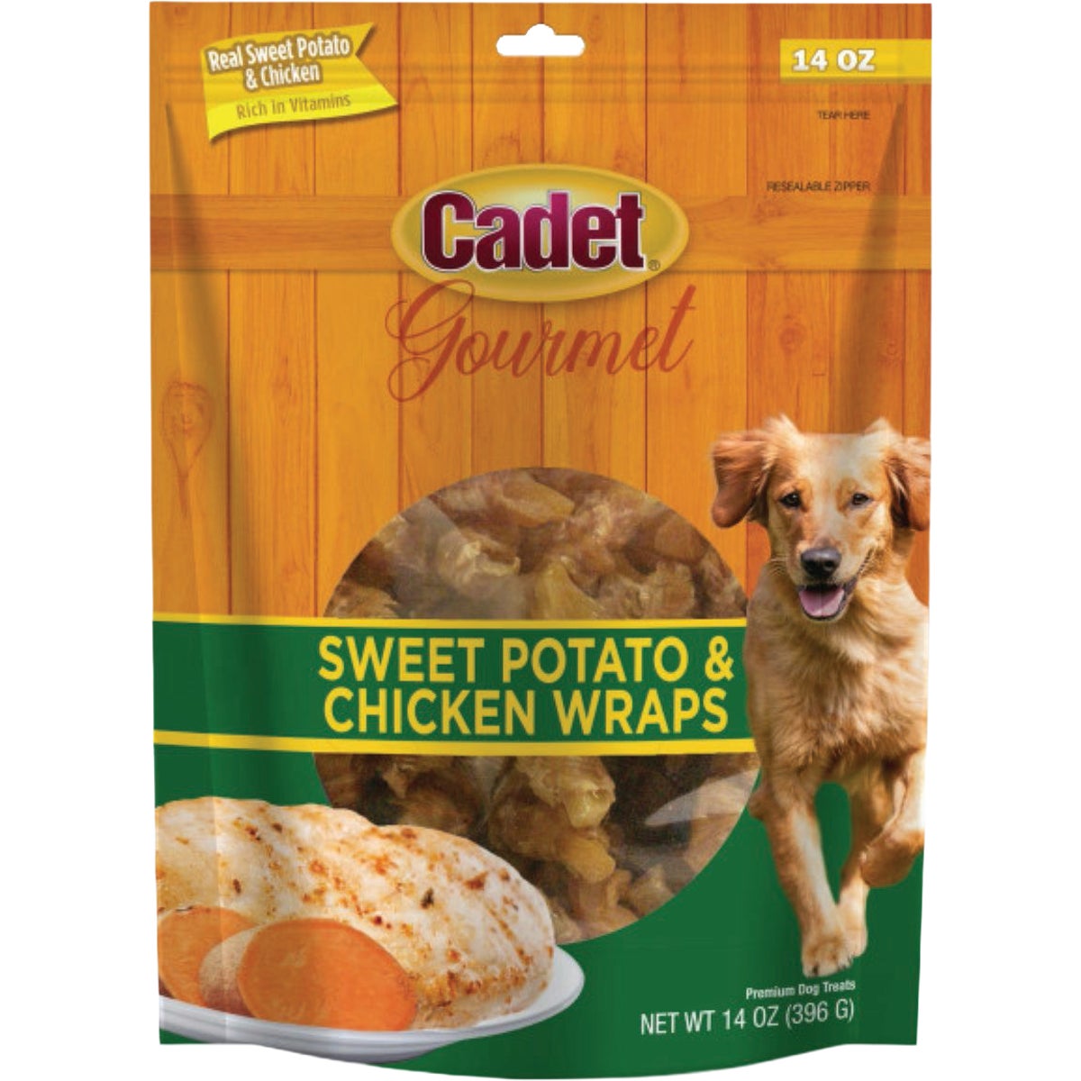 Cadet 14 Oz. Gourmet Chicken-Wrapped Sweet Potato Dog Treats