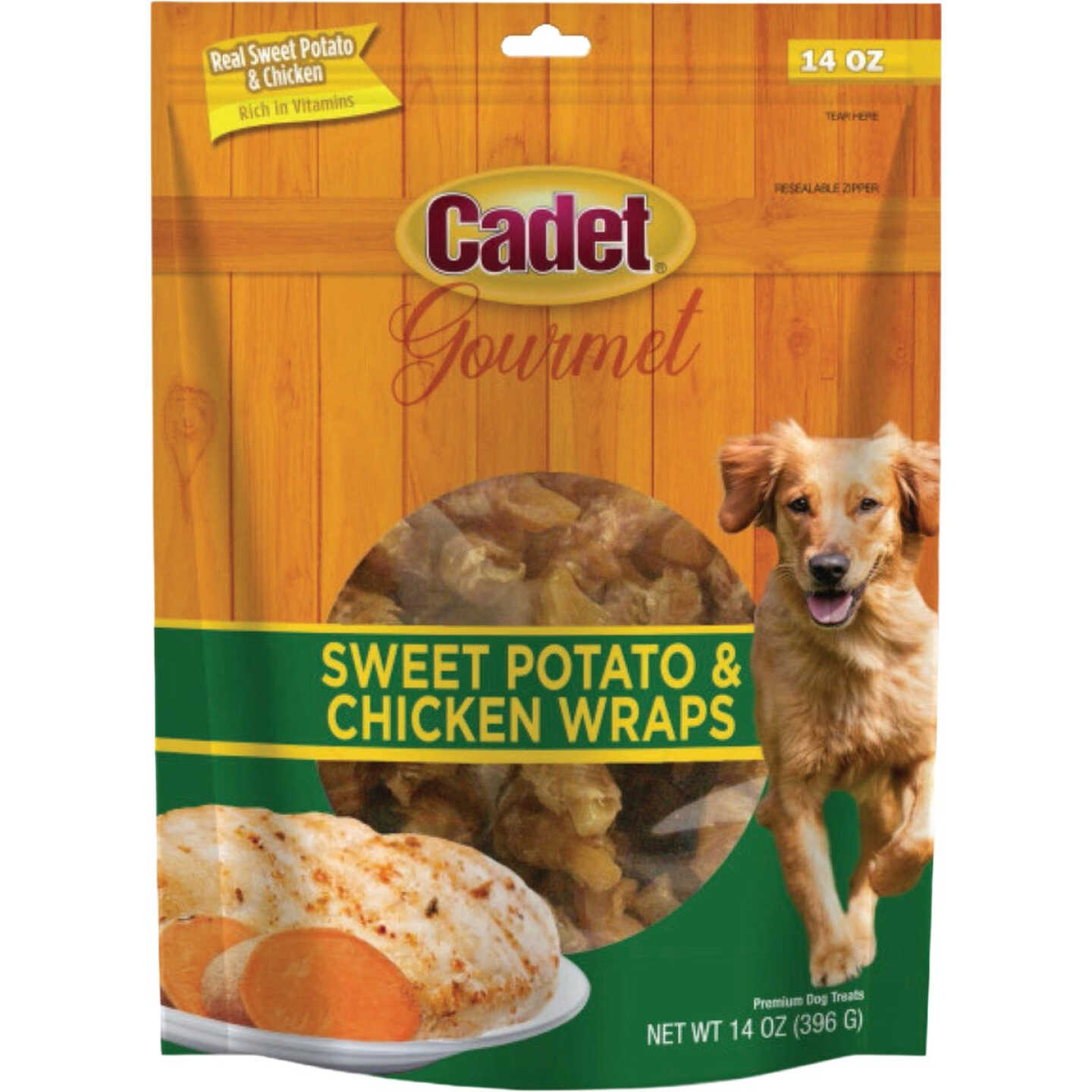 Cadet 14 Oz. Gourmet Chicken-Wrapped Sweet Potato Dog Treats Image 1