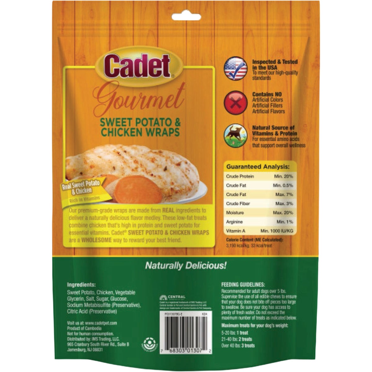 Cadet 14 Oz. Gourmet Chicken-Wrapped Sweet Potato Dog Treats Image 2