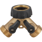 Best Garden Brass Y-Connector Hose Shutoff Image 1