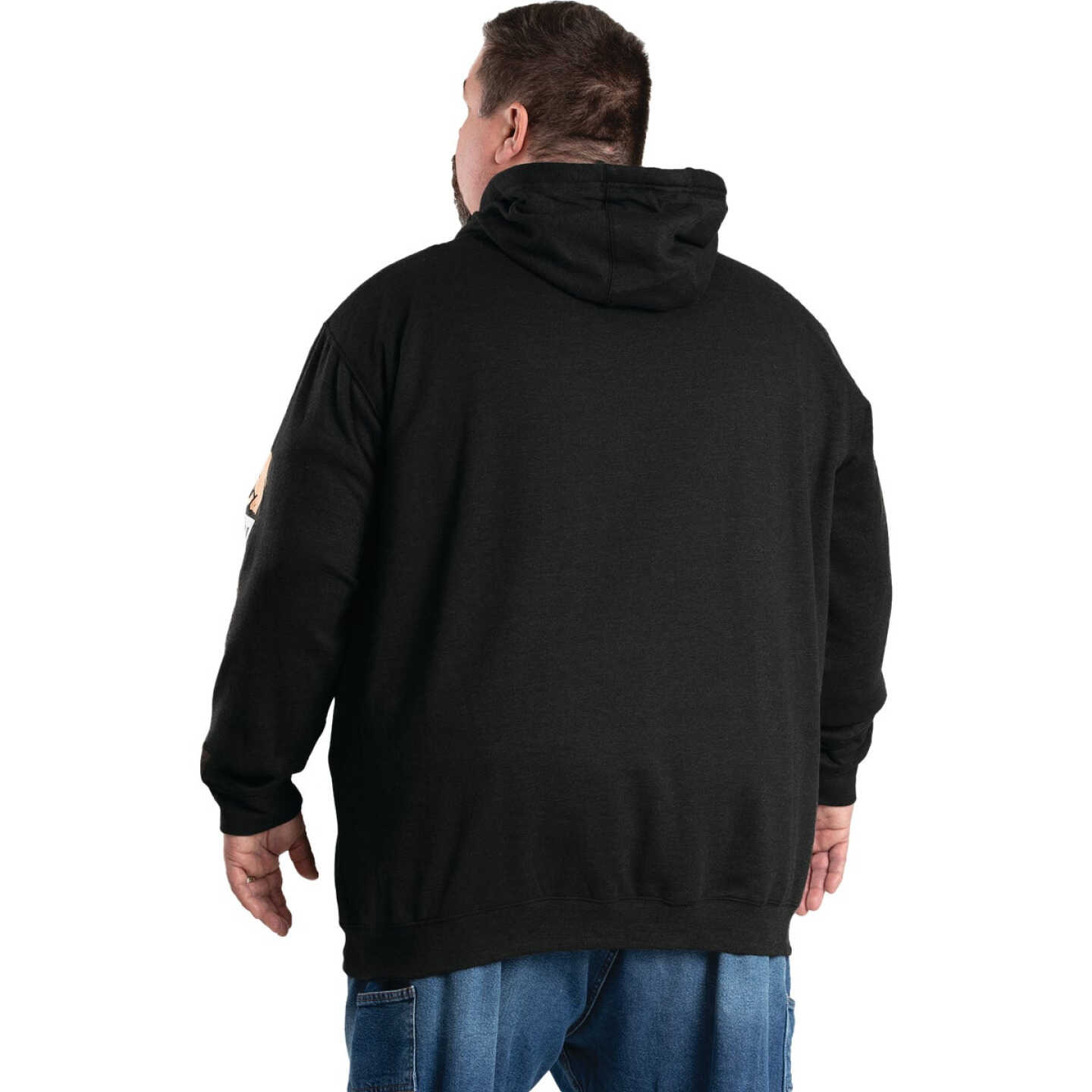 Berne Men's XL Regular Black Signature Sleeve Hooded Pullover Sweatshirt Image 6