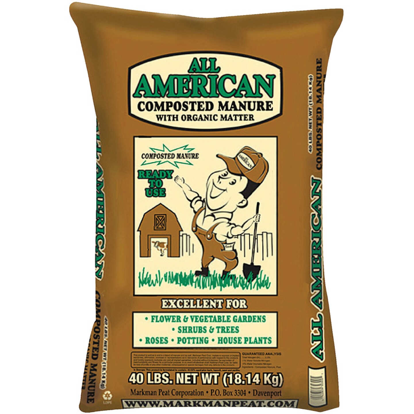 All American 40 Lb. Cow Manure Image 1