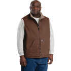 Berne Heartland Men's XL Bark Sherpa-Lined Washed Duck Vest Image 4