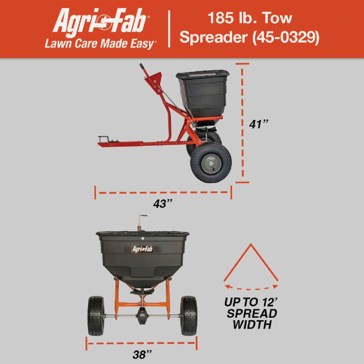 Agri-Fab 185 Lb. Tow-Behind ATV Broadcast Spreader Image 7