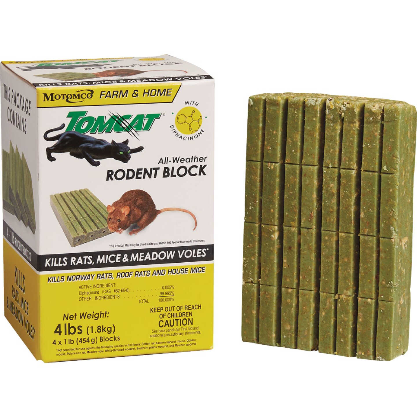 Tomcat 4 Lb. All-Weather Rodent Block Bait Block Image 1