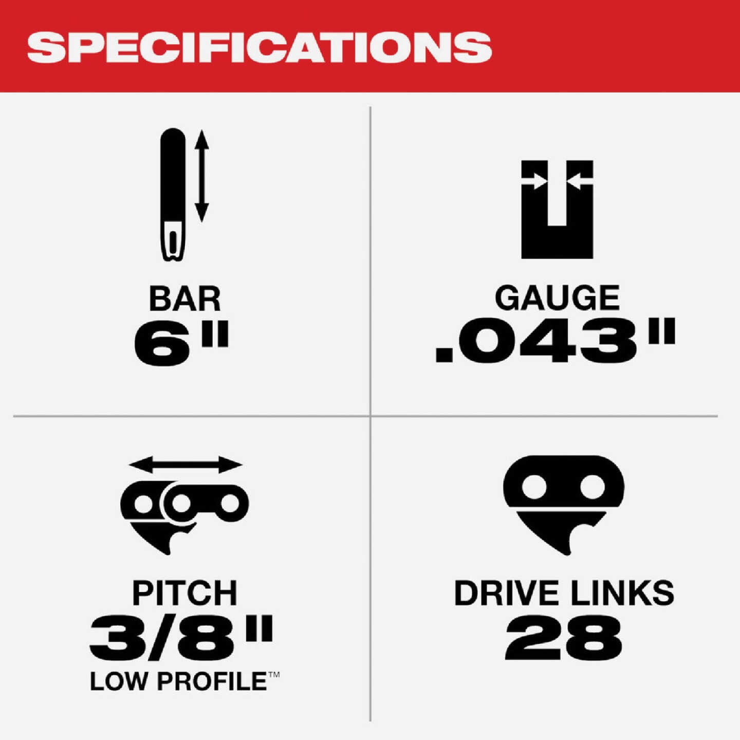 Milwaukee 6 In. Pruning Saw Guide Bar Image 2