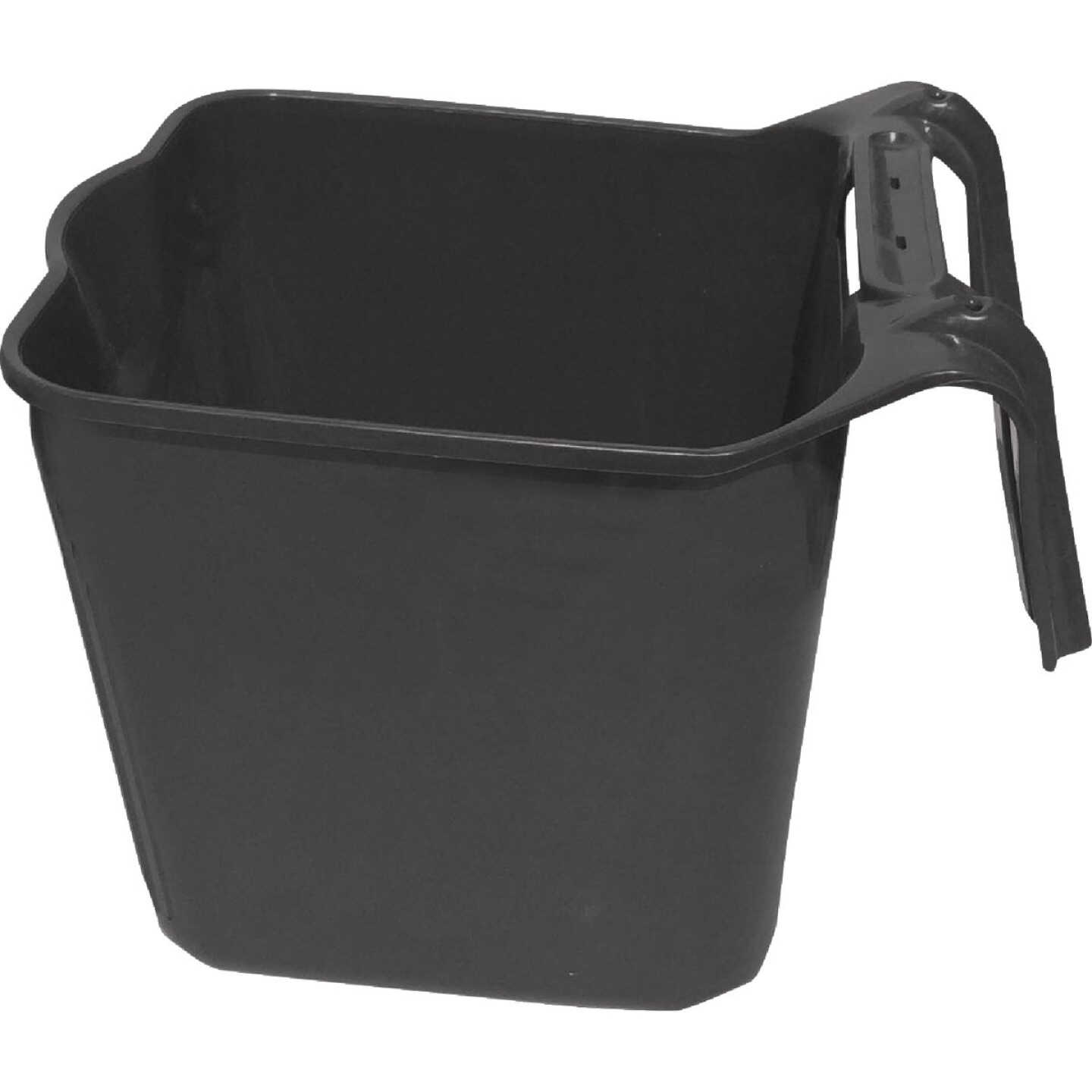 Tuff Stuff 14 Qt. Black Square Over the Fence Feeder Image 1