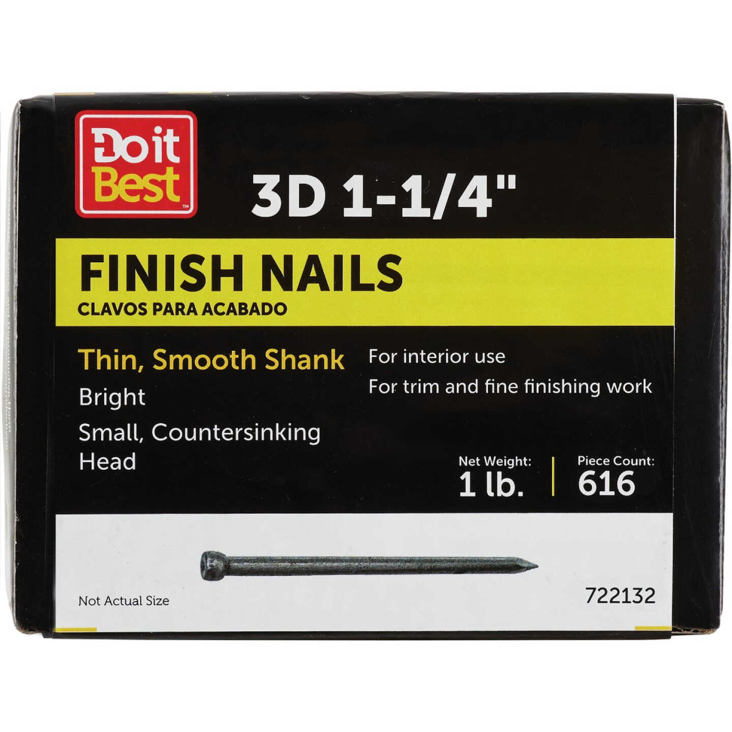Do it 3d x 1-1/4 In. Bright Finishing Nails (880-Count, 1 Lb.) Image 1