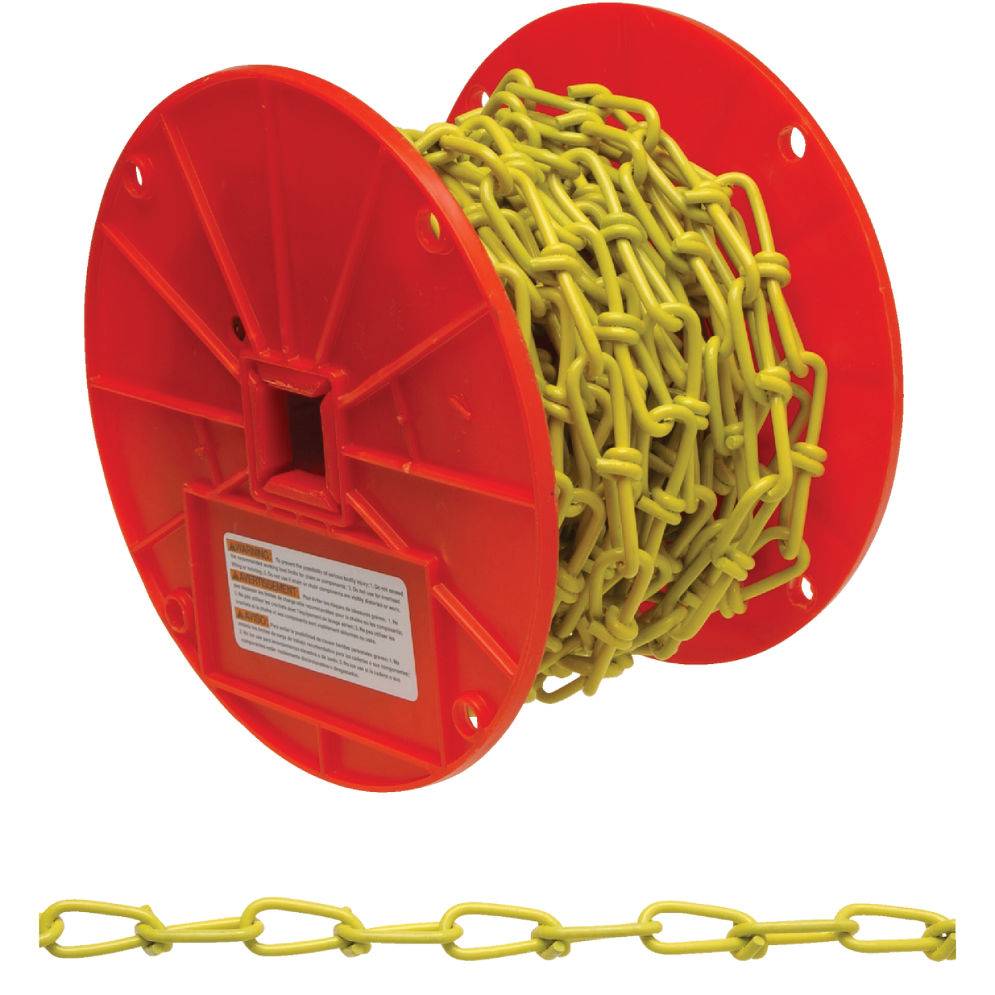 Campbell #2/0 50 Ft. Yellow Poly-Coated Low-Carbon Steel Coil Chain Image 1
