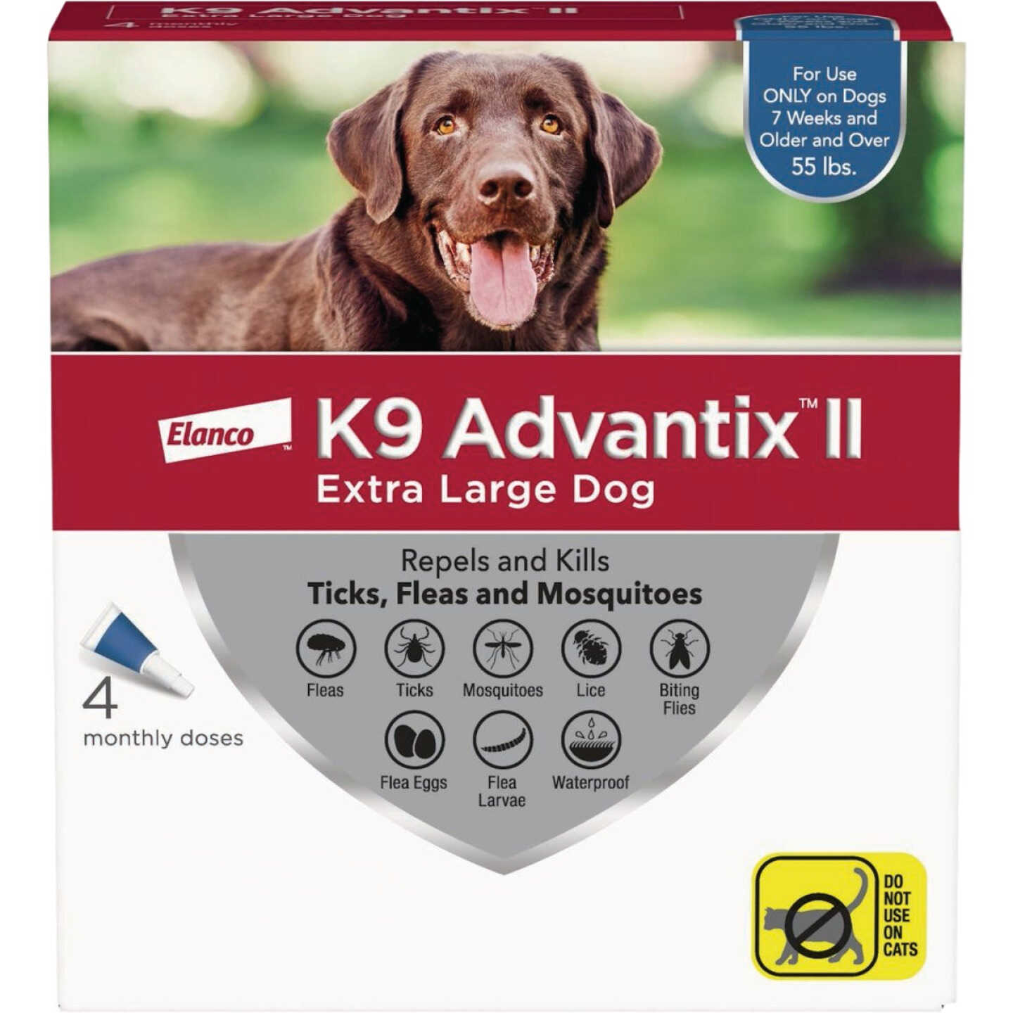 K9 Advantix II Extra Large Dog 4-pk Blue Image 1