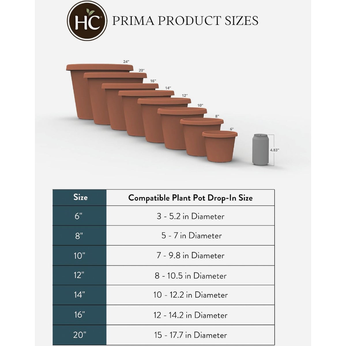 HC Companies 8 In. Black Classic Planter Image 6