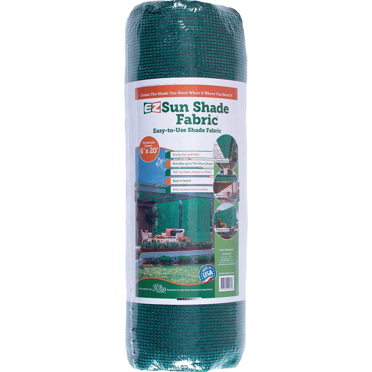 EZ Products 6 Ft. x 20 Ft. Green Sun Shade