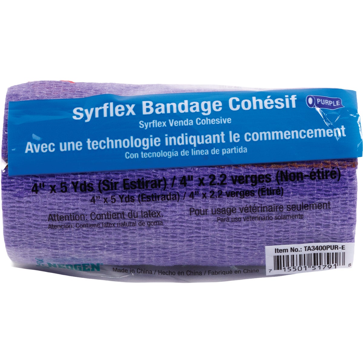 Ideal Instruments 4 In. Purple SyrFlex Cohesive Bandage Image 2